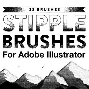 38 Stipple Brushes for Adobe Illustrator, Scatter Brush Library, Stipple Effect, Stipple Artwork (AI File)