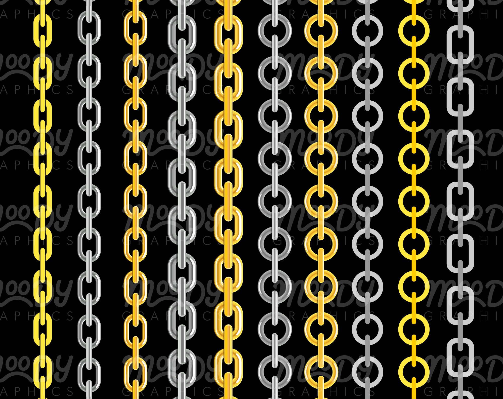 30 Chain Brushes for Adobe Illustrator Pattern Brush Library Etsy UK