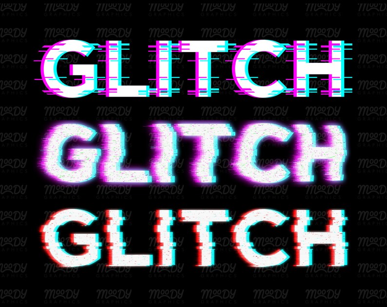 glitch text effect example