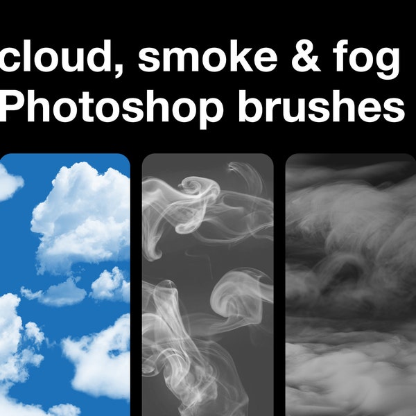 Cloud, Smoke & Fog Brushes für Adobe Photoshop (Pinselpaket, Photoshop abr-Datei)