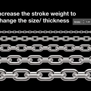 increase stroke weight to change size and thickness