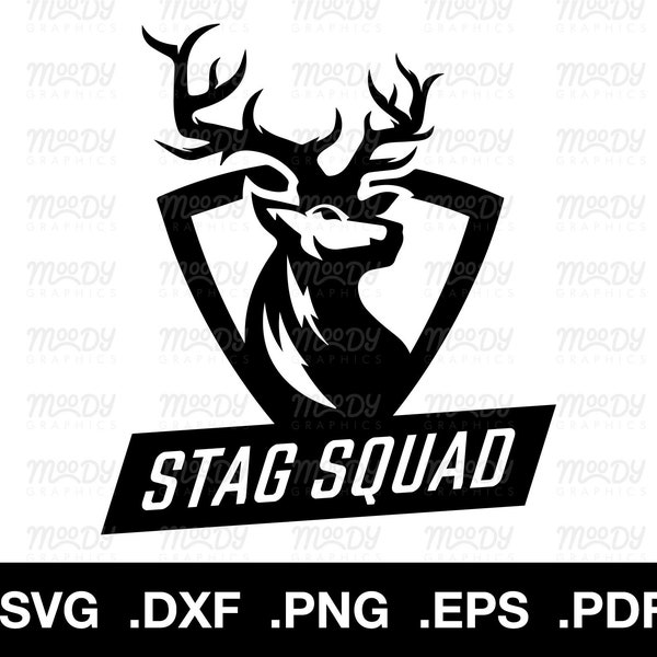 Stag Squad SVG, stag do svg, stag night svg, party svg, stag dxf, stag do novelties, digital cricut and silhouette download