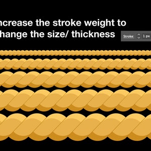 increase stroke weight to change size or thickness