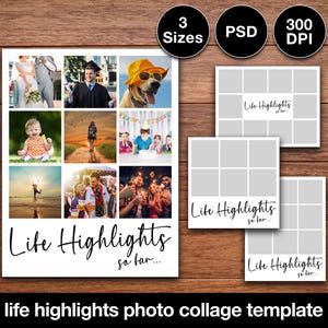 life highlights photo collage template