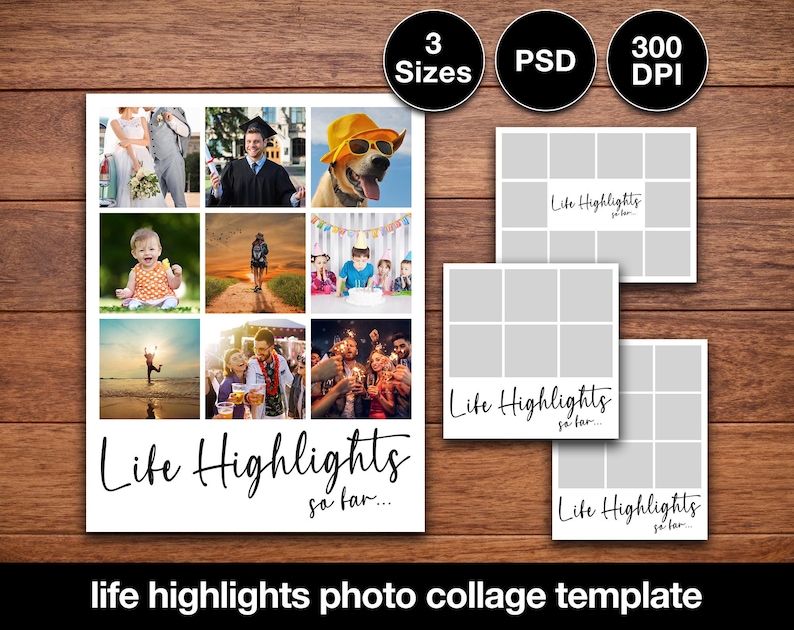 life highlights photo collage template