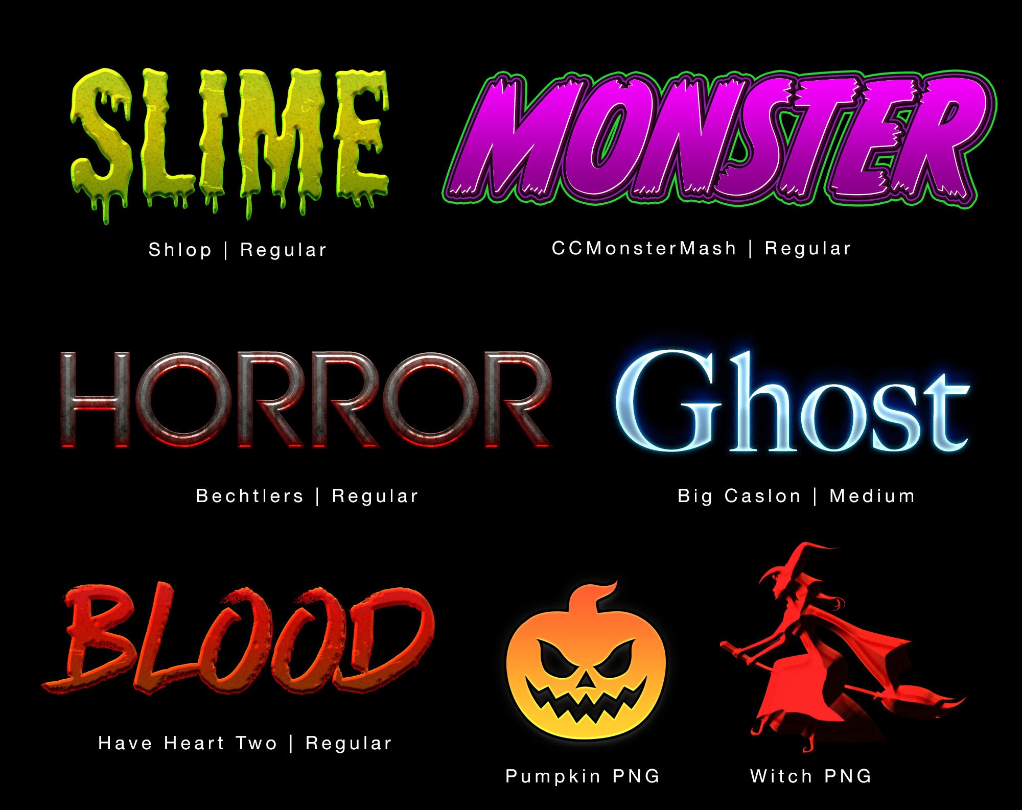 Photoshop Halloween Layer Styles | 50 Layer Styles, Spooky Effects ...