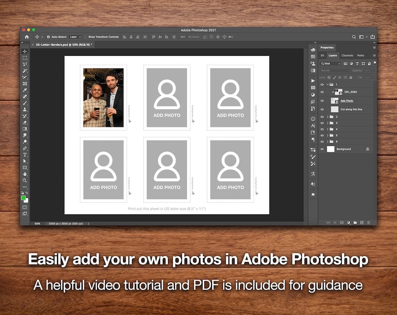 easily add your own photos in Adobe Photoshop