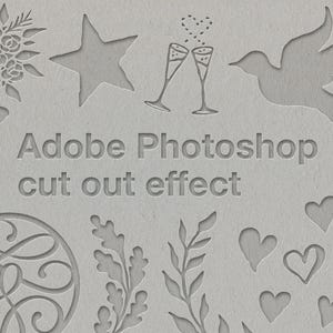 Adobe Photoshop Paper Cut Out Effect | 15 Photoshop Layer Styles & 28 paper backgrounds | photoshop styles, paper stock images