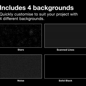 includes 4 backgrounds