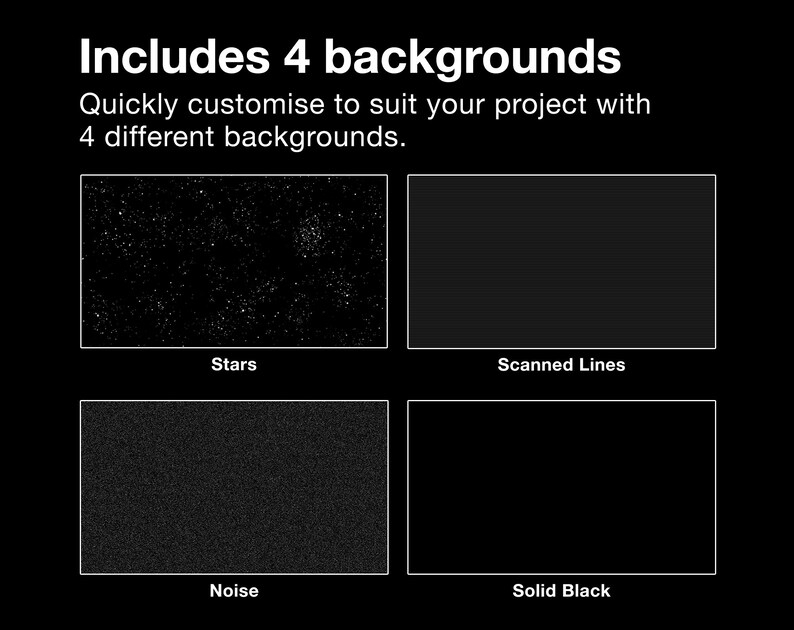 includes 4 backgrounds