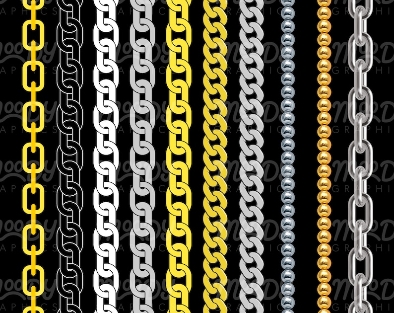 30 Chain Brushes for Adobe Illustrator Pattern Brush Library Etsy UK