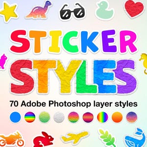 sticker styles 70 adobe photoshop layer styles