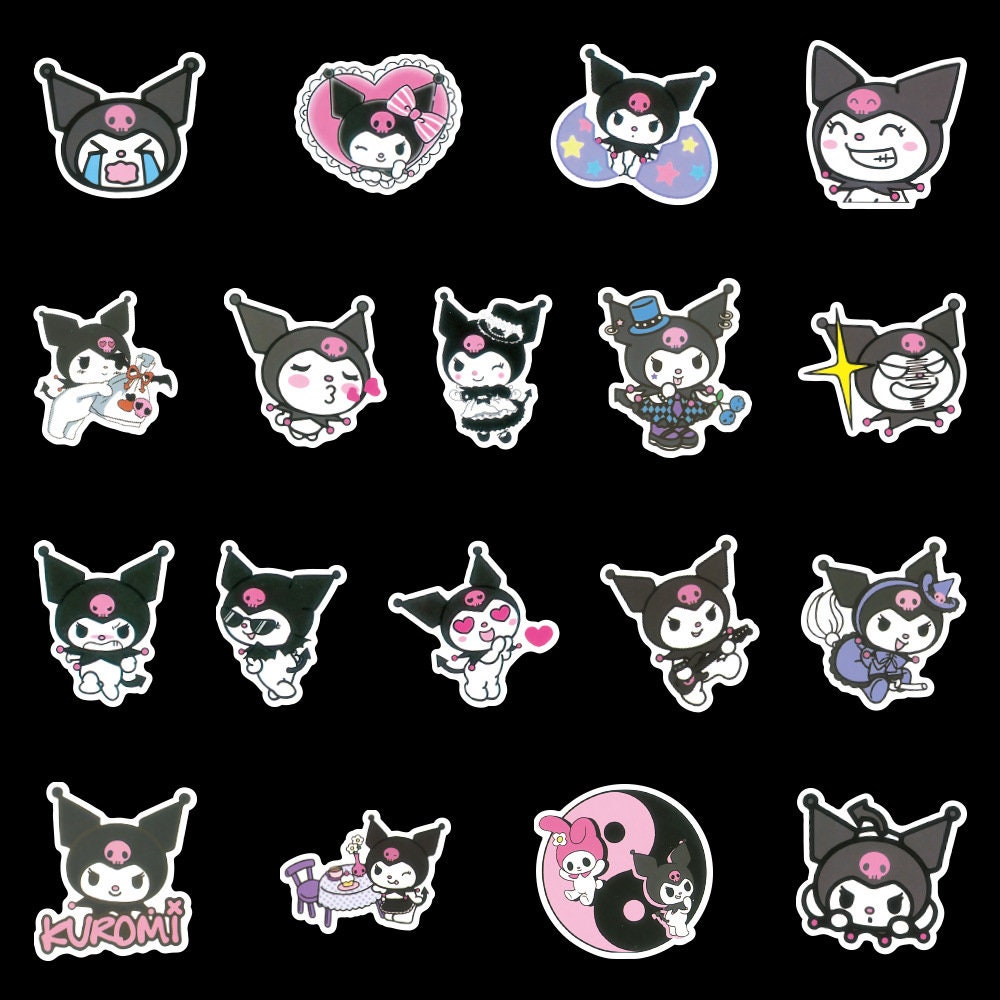 100 PCS Kuromi Stickers Pack Etsy