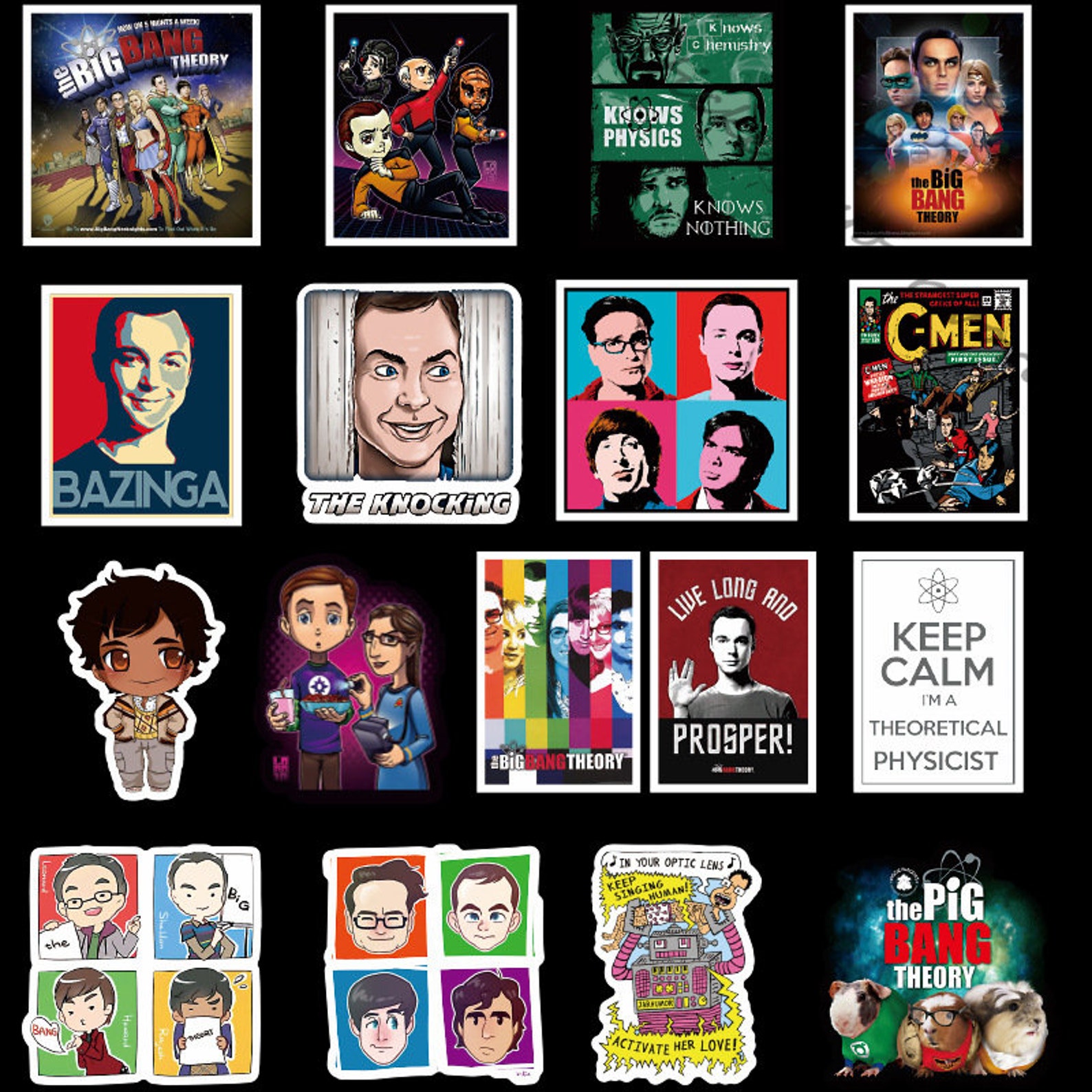 The Big Bang Theory Stickers Waterproof Vinyl StickerDecal Etsy