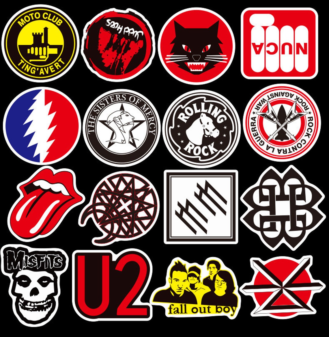 50PCS Rock Stickers Music Band Stickers Band Logo Stickers Etsy