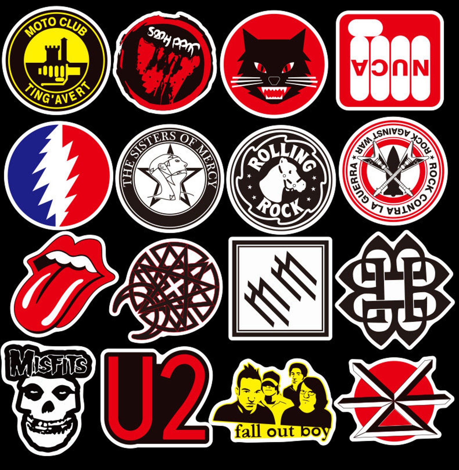 50PCS Rock Stickers Music Band Stickers Band Logo Stickers Etsy