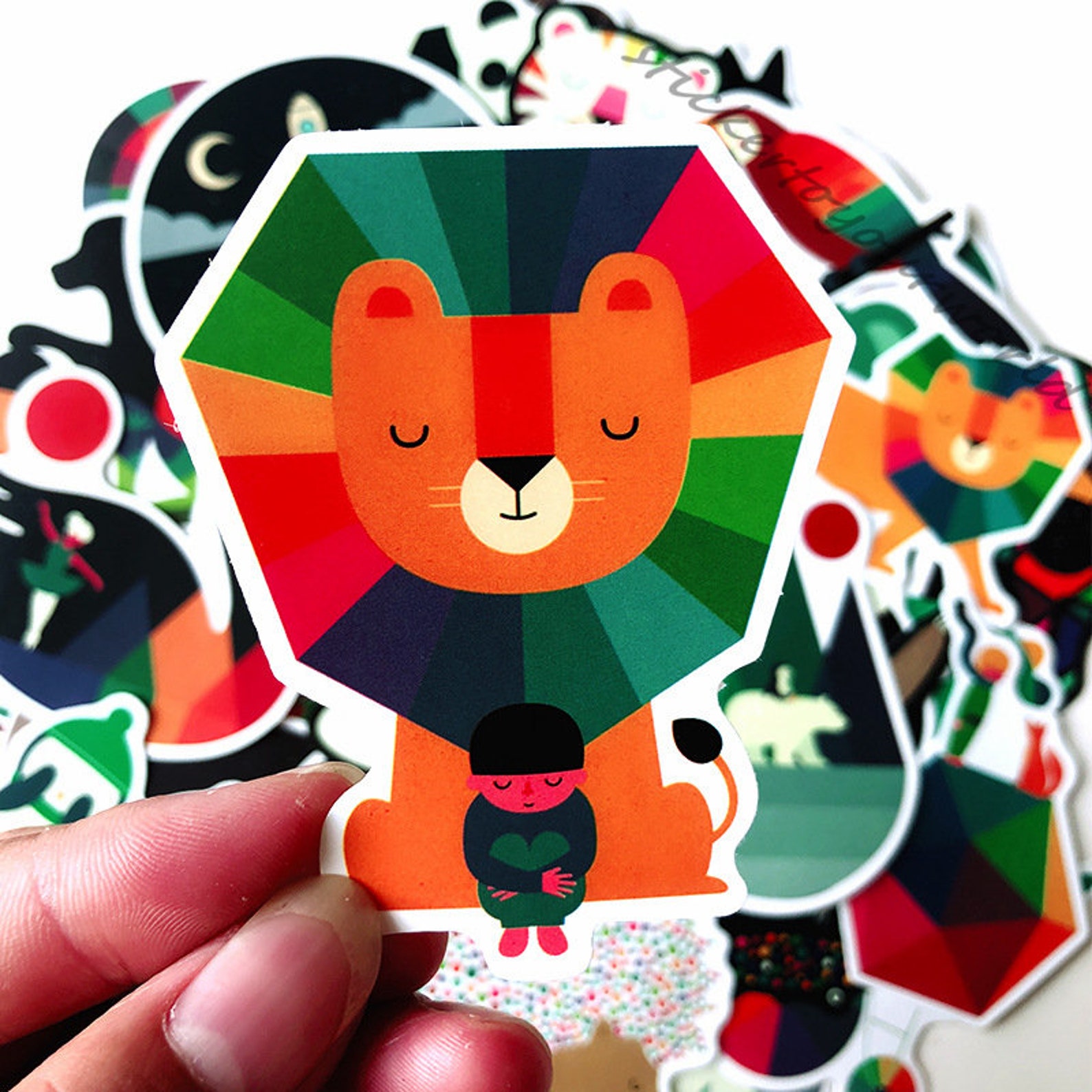 Animals Stickers Pack Cute Animals Waterproof Vinyl Etsy