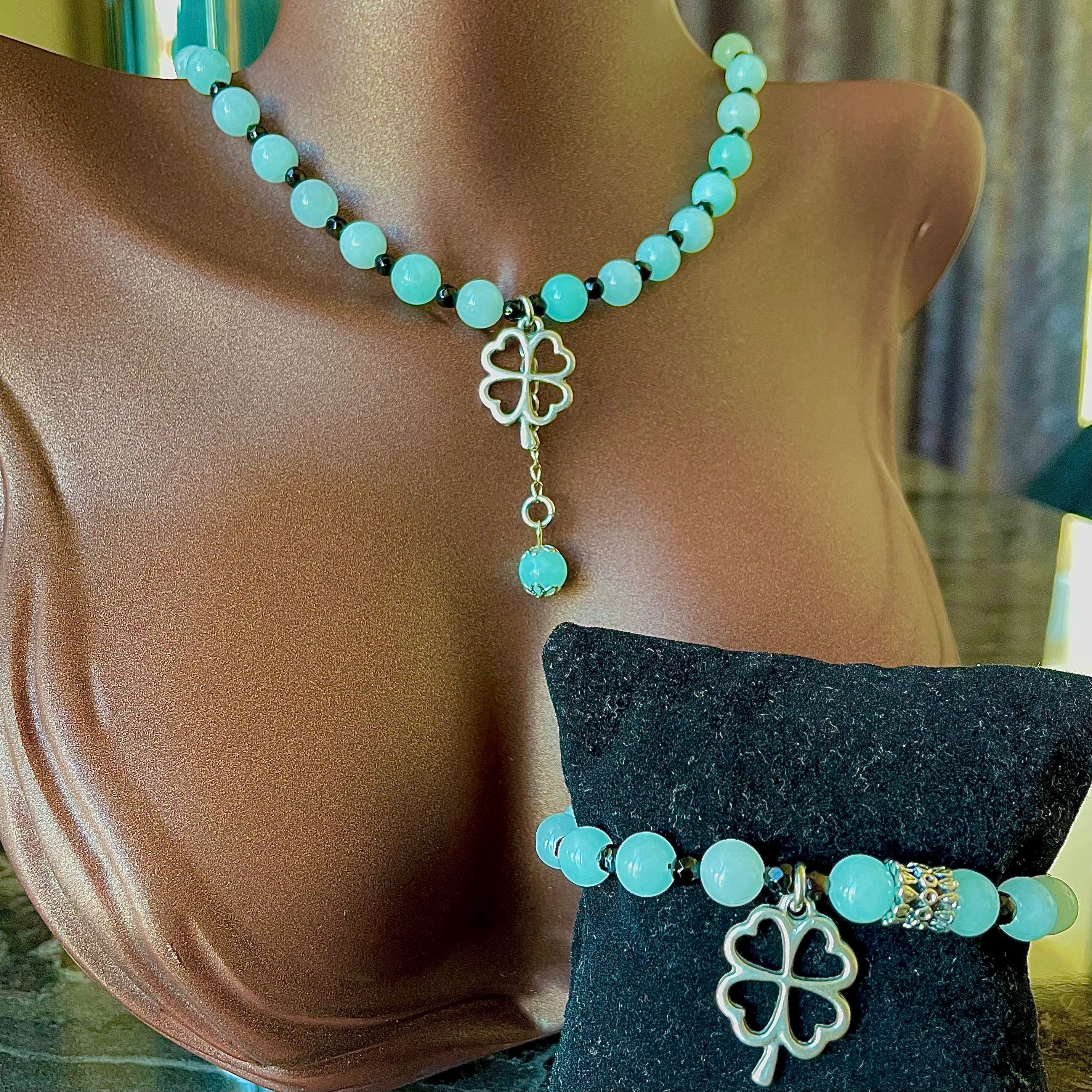 Jade clover bracelet - Etsy 日本