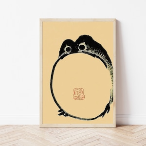 Matsumoto Hoji Art Print, Japanese Frog Poster, Matsumoto Hoji Animal Art Print, Frog Poster, Funny Animal Print, Animal Gift