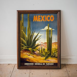 メキシコ旅行ポスター、ヴィンテージ旅行ポスター、トロピカルなホームデコレーション、旅行ギフト、レトロな壁飾り、家の装飾、大きな壁アートプリント