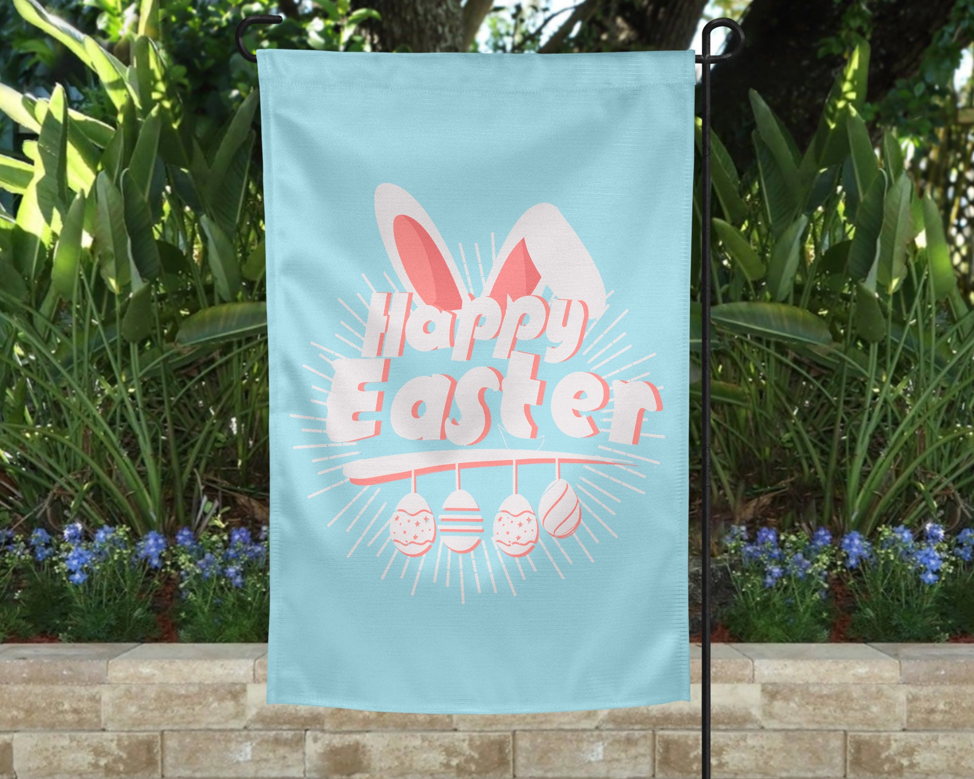 Happy Easter Garden Flag Easter Egg Garden flag Easter Bunny | Etsy