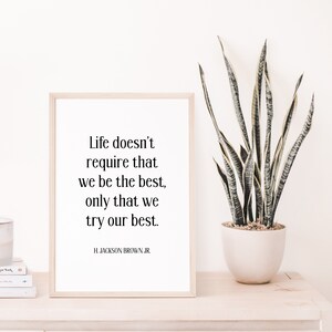Famous Quote Print,H Jackson Brown Quote, Typography Poster, Quote Wall Art, Motivational Wall Decor, Bedroom Wall Decor