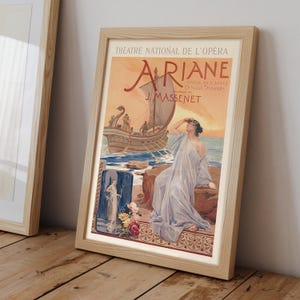 Vintage Oper Poster, Jugendstil Französischer Druck, Vintage Werbung, Retro Wanddekor, Ästhetisches Dekor