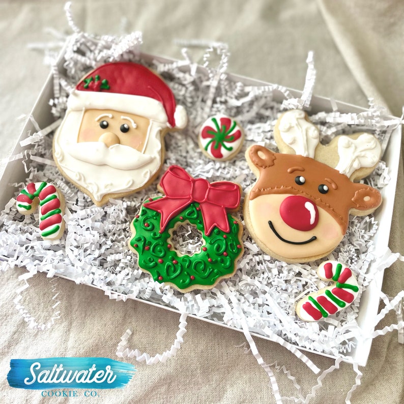 Christmas Cookies Christmas Joy Cookies Santa Cookies image 1