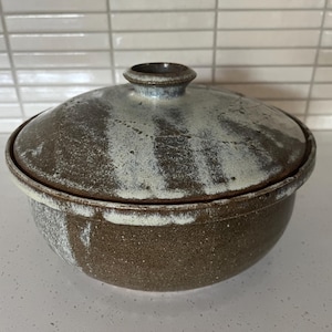 Vintage Studio Pottery Crock with Lid