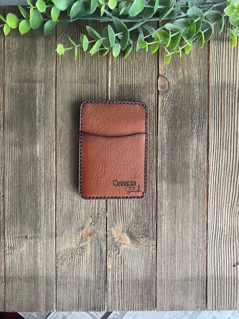 Card Wallet Handmade Wallet Micro Men\u2019s Front Pocket Small Leather Wallet Front Pocket Wallet Card Holder Wallets Gifts for Him
