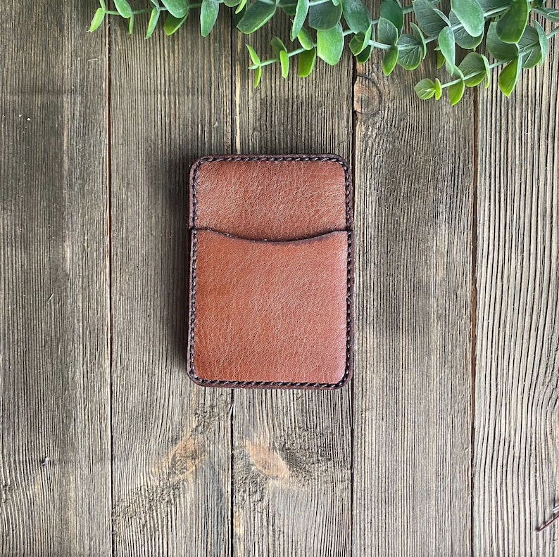 Card Wallet Handmade Wallet Micro Men\u2019s Front Pocket Small Leather Wallet Front Pocket Wallet Card Holder Wallets Gifts for Him