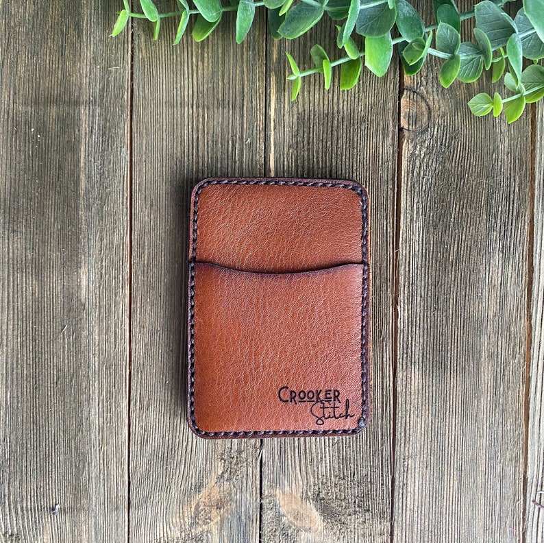 Card Wallet Handmade Wallet Micro Men\u2019s Front Pocket Small Leather Wallet Front Pocket Wallet Card Holder Wallets Gifts for Him