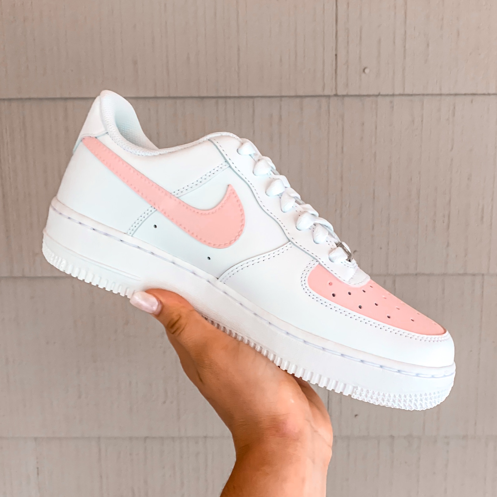 Light Pink Custom Nike Air Force 1's | Etsy