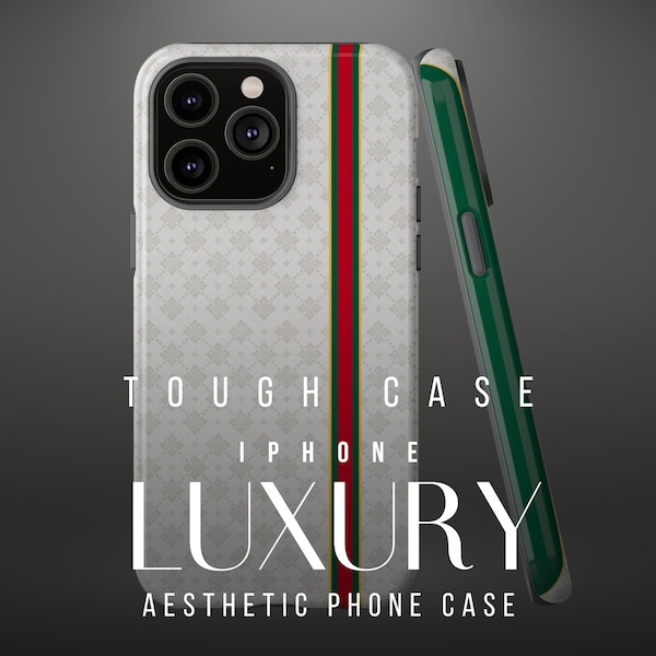 Luxury Aesthetic iPhone case Grey Tough Phone Case For iPhone 11 12 13 14 15 8 X XS XR Series (Mini, Plus, Pro Max)