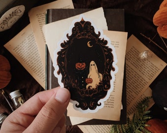 Vintage Victorian Halloween Sticker - Retro Style Halloween Sticker - Trick or Treat - Halloween - Junk Journal Stickers