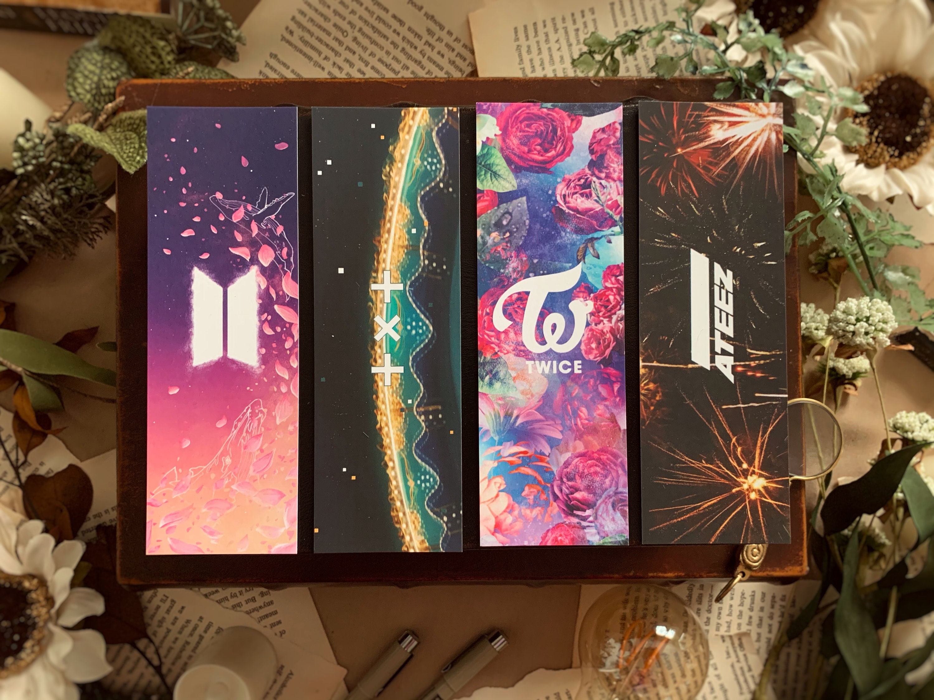 kpop bookmarks bts twice ateez tomorrow x together etsy israel