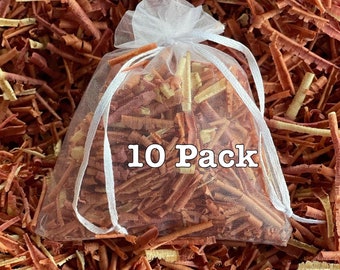 10pack - Aromatic Eastern Red Cedar SHAVINGS Sachet Fragrance Bags
