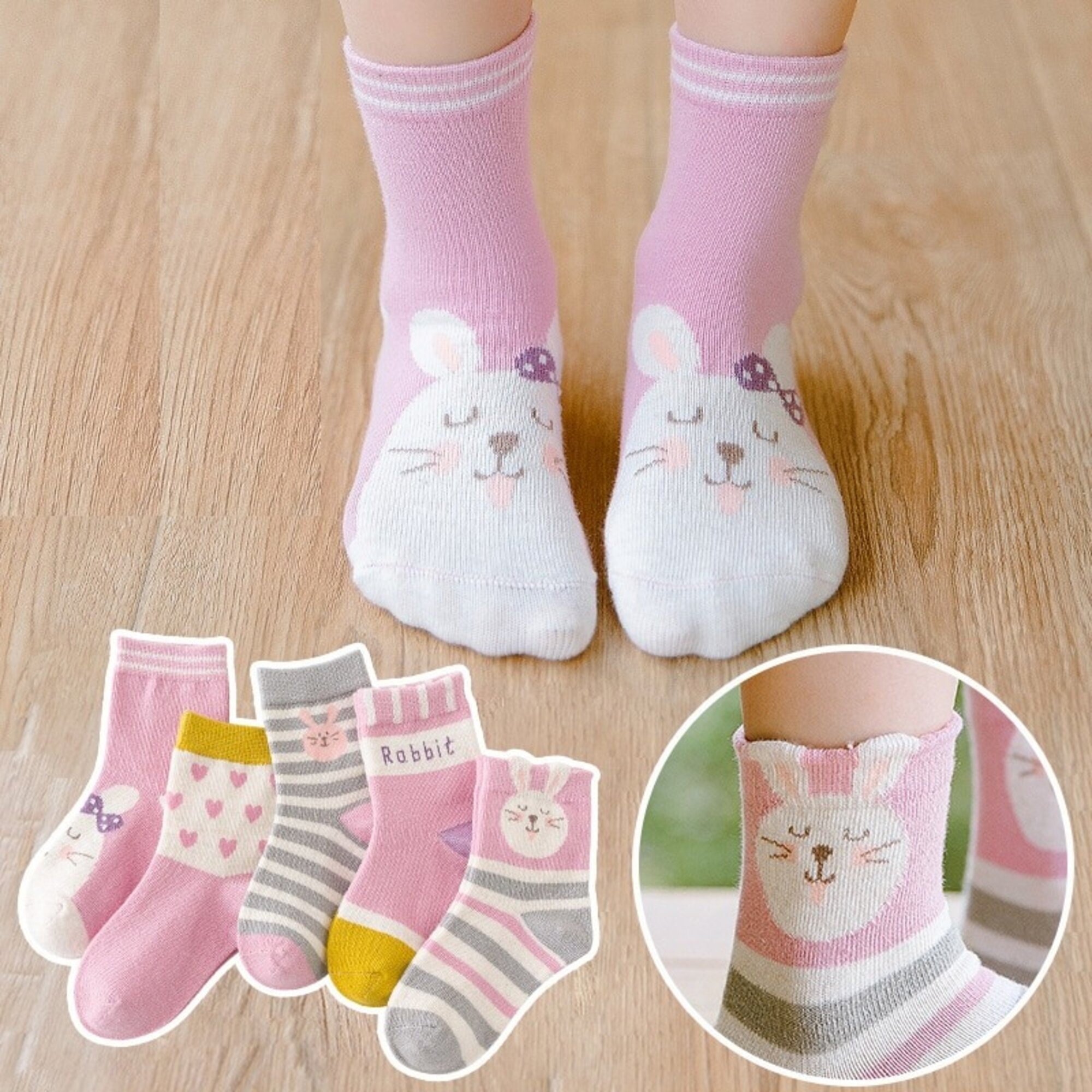 5 Pairs Cotton Newborn Baby Socks Winter Warm Girl Boy Socks Cartoon Toddler 