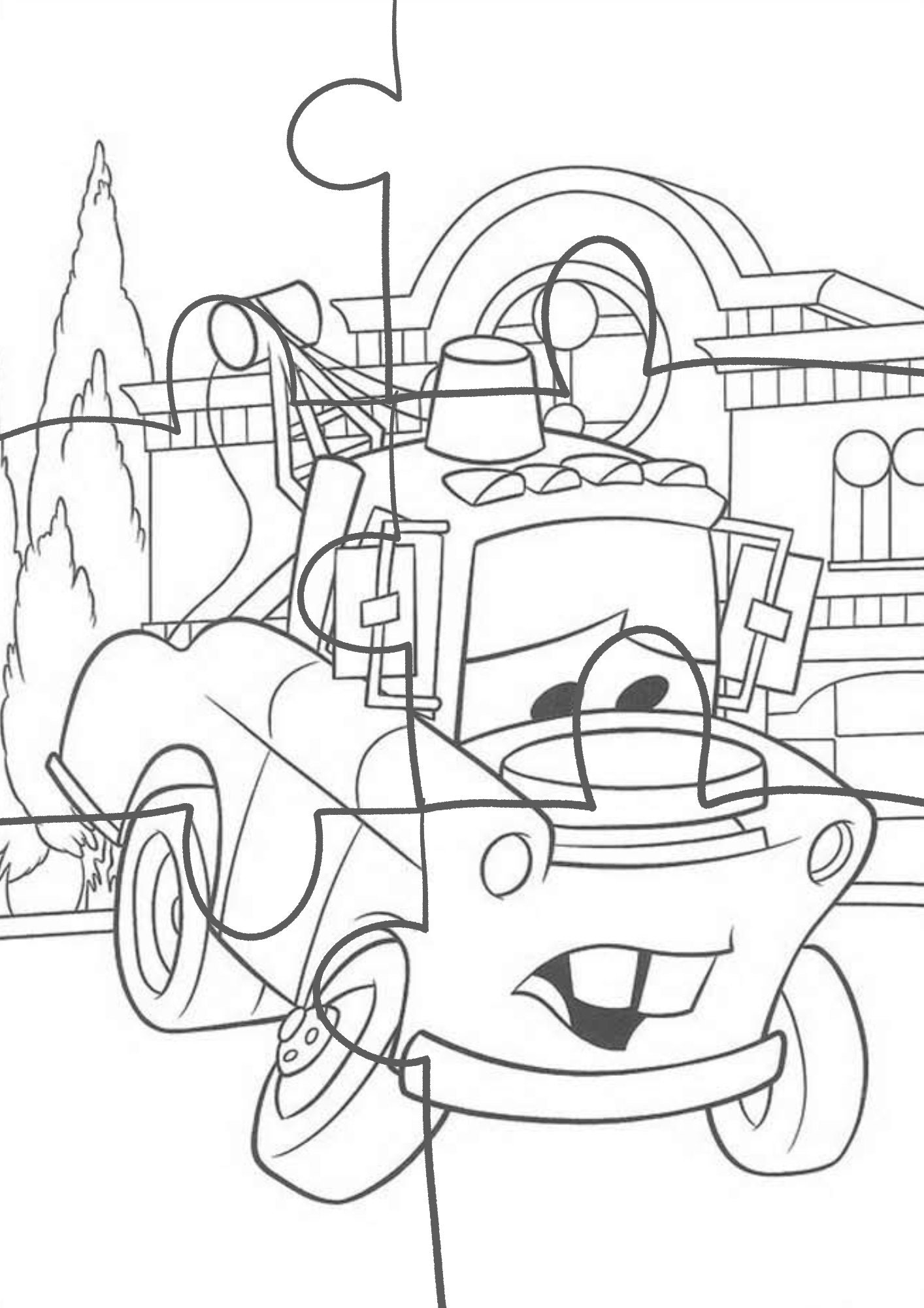 50 Printable Puzzles Coloring Pages Cars, Instant Download, Instant ...