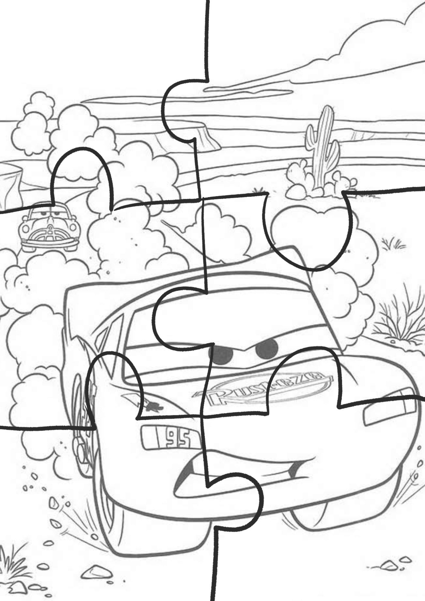50 Printable Puzzles Coloring Pages Cars, Instant Download, Instant ...
