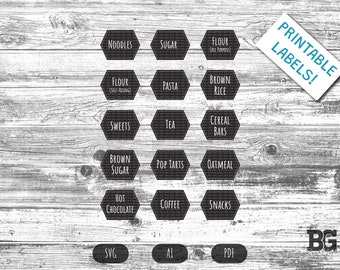 KITCHEN LABELS - PRINTABLE