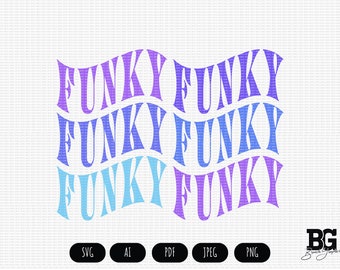 Wavy Funky - Vector Cricut SVG AI PNG