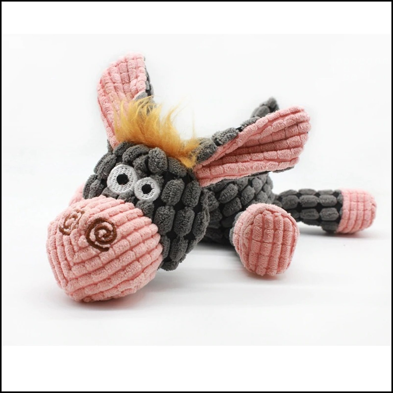 Dog Toys Stuffed Donkey Squeaking Pet Toy Cute Plush Puzzle Etsy