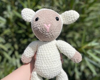 crochet lamb snuggle plush