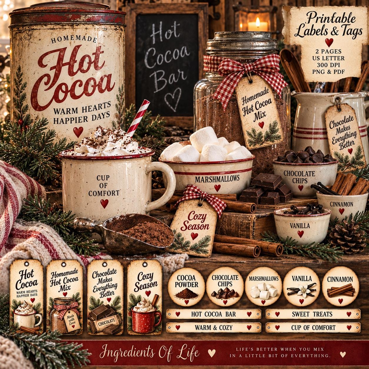Vintage Hot Chocolate Tin - Etsy