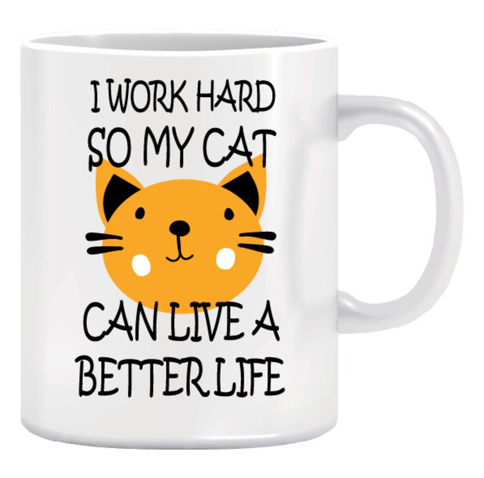 I Work Hard Ceramic Tea Mug Custom Coffee Mug Funny Text Etsy