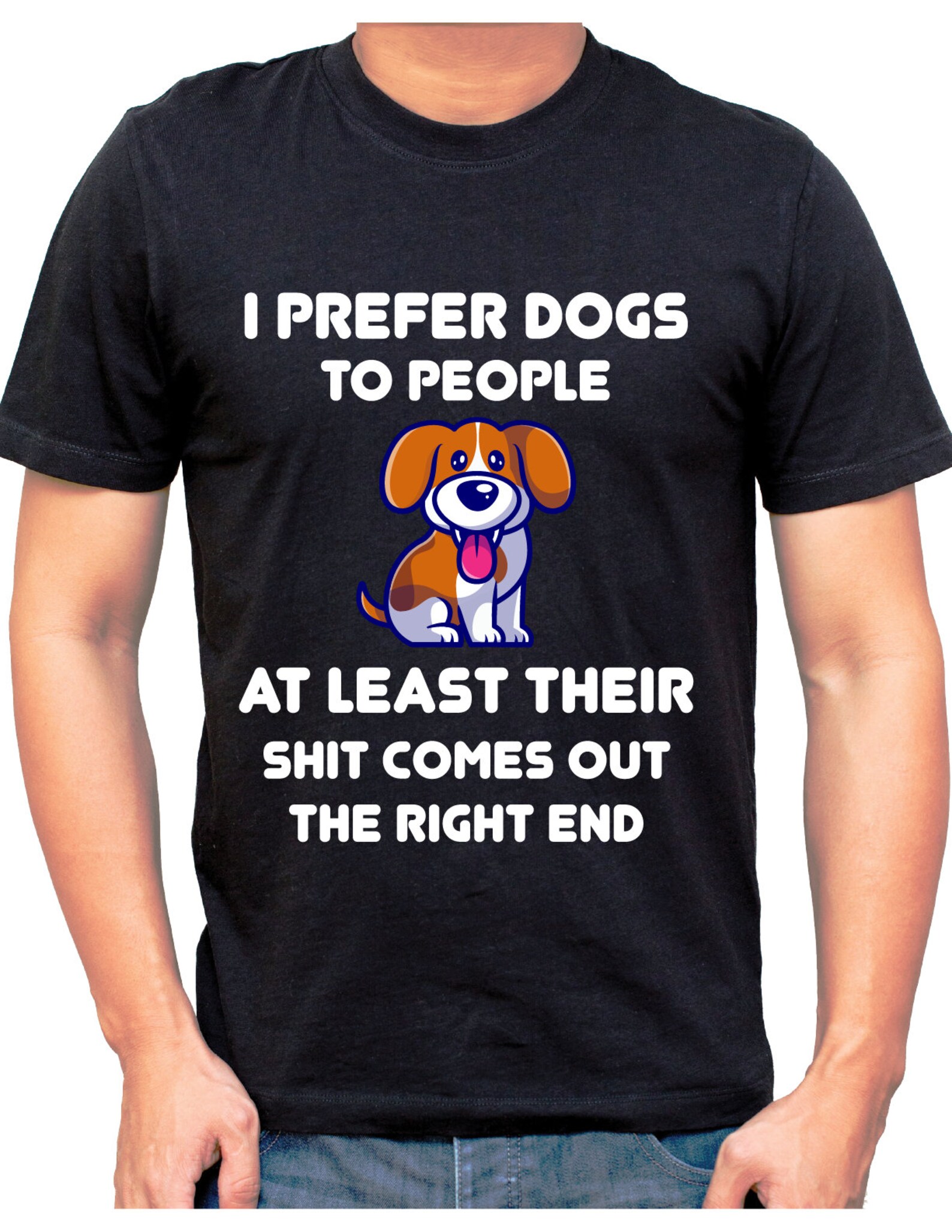 I Prefer Dogs to People Stylish Themed Printed 100 Cotton Etsy