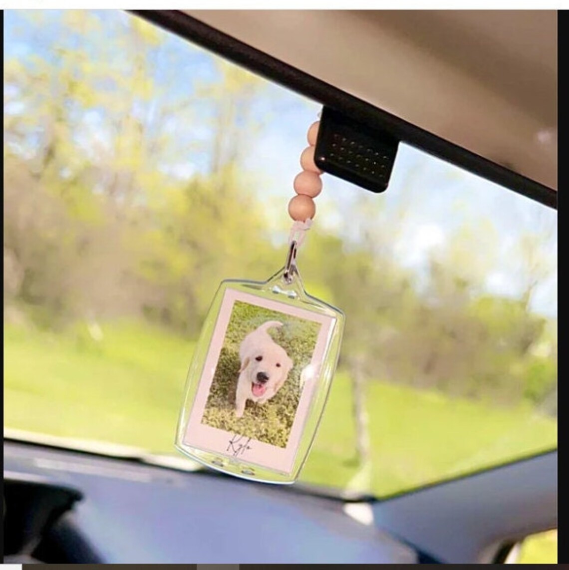 Personalized Rearview Mirror Accessory Mother's Day Gift Etsy