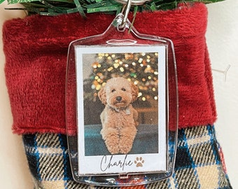 Pet Photo Keychain, Pet Memorial, Gift for Dog or Cat Mom, Pet Portrait Key Tag, Accesory