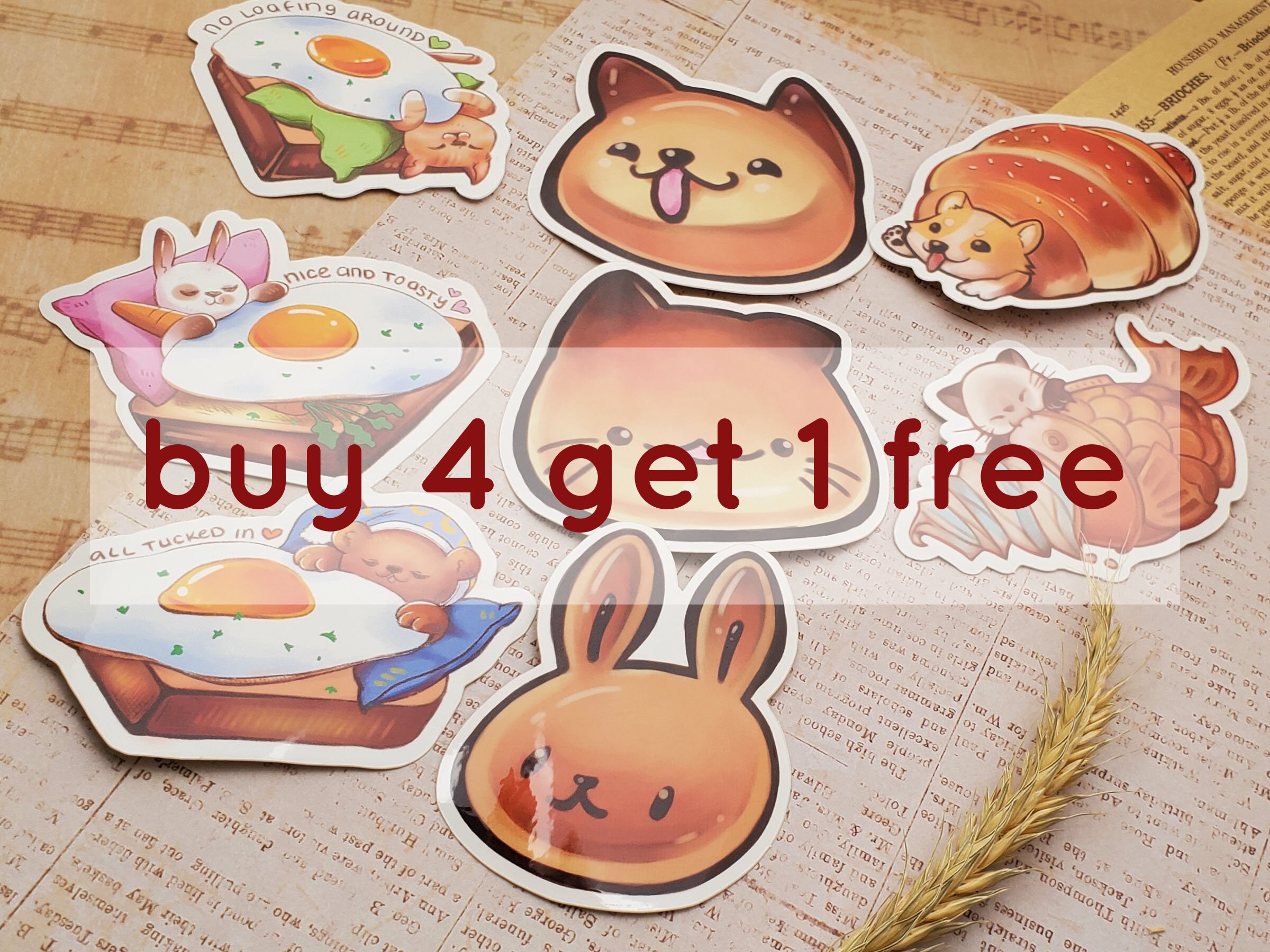 Any 5 Stickers (buy 4 Get 1 Free) | Waterproof Weatherproof Stickers - Etsy
